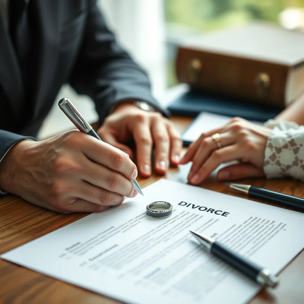 divorce case papers